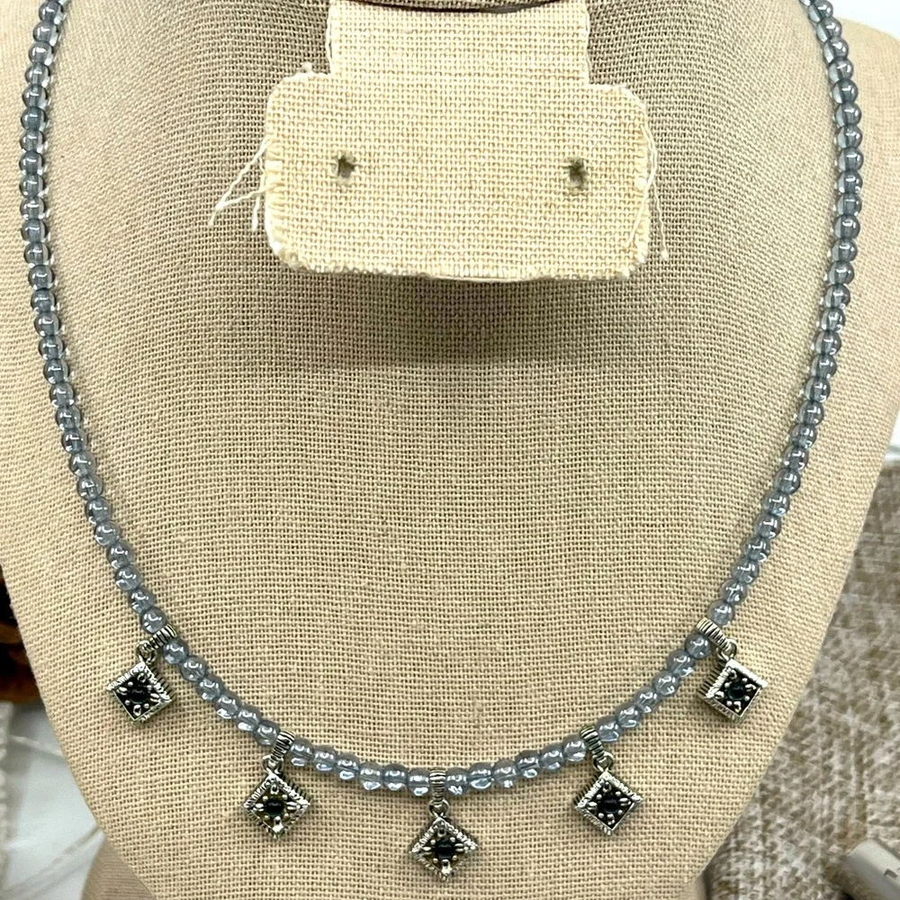 ✨ Vintage Napier Azure Dreams 16-18" Station Necklace - Picture 1 of 17